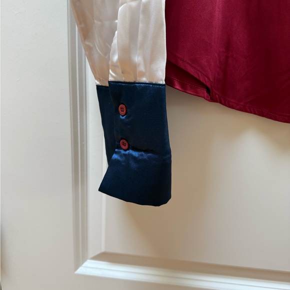 Button Down Blouse with Front Pocket – Multiple Colors - Picture 3 of 4